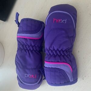 Head Purple and Pink Winter Mittens